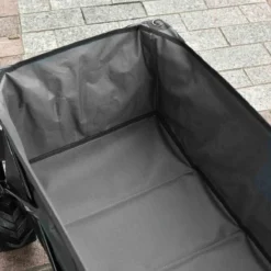 Outsunny Outdoor Pull Along Folding Cargo Wagon - Dark Grey -Garden Tools Shop 403484 5