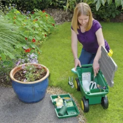 Draper Gardeners Tool Cart And Seat - Green & Grey -Garden Tools Shop 60852 iu2