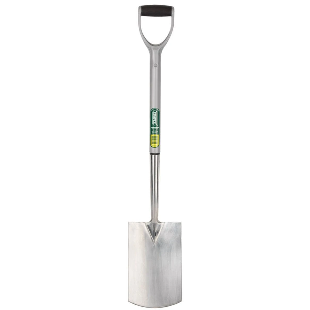 Draper Stainless Steel Soft Grip Garden Spade - Silver 1 Draper Stainless Steel Soft Grip Garden Spade - Silver