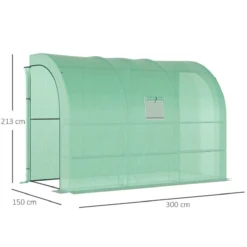 Outsunny Walk-in Tunnel Wall Greenhouse With Windows And Doors 2 Tiers -Garden Tools Shop gsoa12186bb744ef1.jpg
